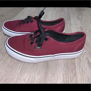 Burgundy Classic Vans - 7 women 5.5 M